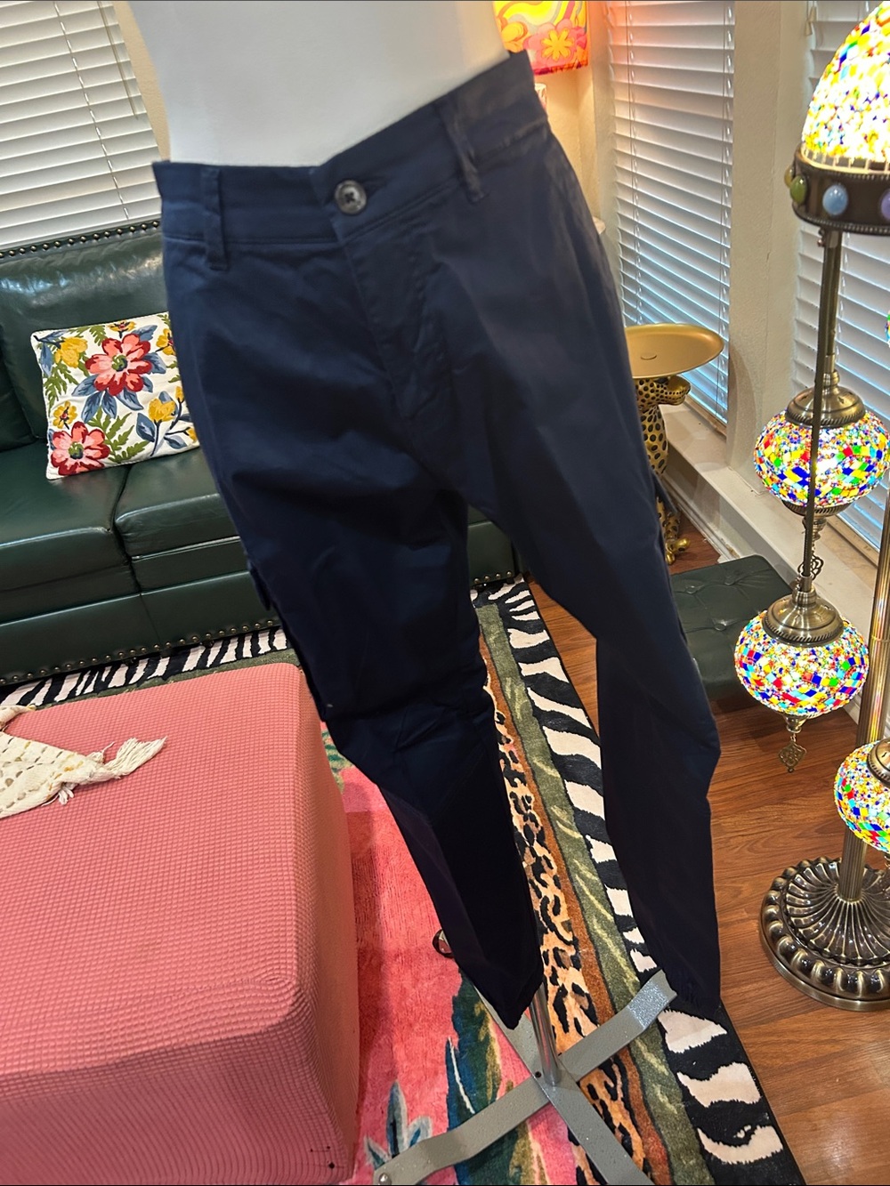 Men's Navy Slim-Fit Chinos